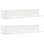 Estante de pared 2 uds madera ingeniería blanco 100x16,5x16,5cm en Estantes y estanterías | Comprar online en Foro24