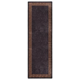 Alfombra lavable antideslizante negro y dorado 80x300 cm de vidaXL, Alfombras - Ref: Foro24-337929, Precio: 49,05 €, Descuent...