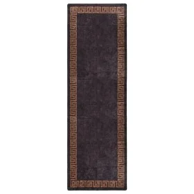 Rutschfester, waschbarer Teppich in Schwarz und Gold, 80 x 300 cm von vidaXL, Teppiche - Ref: Foro24-337929, Preis: 39,89 €, ...