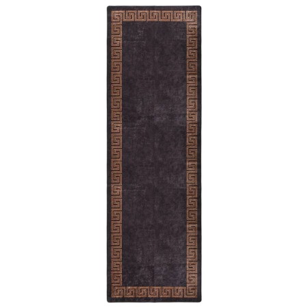 Rutschfester, waschbarer Teppich in Schwarz und Gold, 80 x 300 cm von vidaXL, Teppiche - Ref: Foro24-337929, Preis: 49,05 €, ...