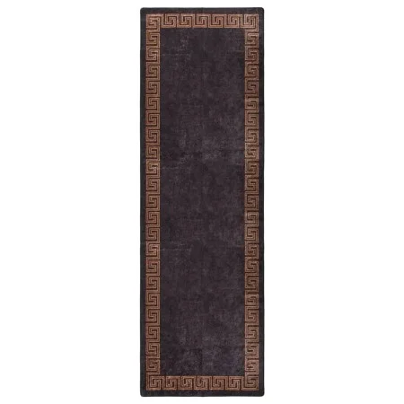 Rutschfester, waschbarer Teppich in Schwarz und Gold, 80 x 300 cm von vidaXL, Teppiche - Ref: Foro24-337929, Preis: 39,89 €, ...