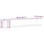 Estantes de pared 2 uds madera roble artisan 100x16,5x16,5 cm