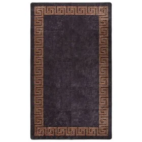 Waschbarer rutschfester Teppich schwarz und gold 190x300 cm von vidaXL, Teppiche - Ref: Foro24-337932, Preis: 70,85 €, Rabatt: %