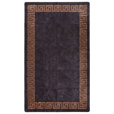 Waschbarer rutschfester Teppich schwarz und gold 190x300 cm von vidaXL, Teppiche - Ref: Foro24-337932, Preis: 71,79 €, Rabatt: %