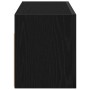 Mueble de pared de baño madera ingeniería negro 60x25x30 cm