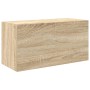 Mueble de pared baño madera ingeniería roble Sonoma 60x25x30 cm