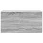 Armario de pared baño madera ingeniería gris Sonoma 60x25x30 cm