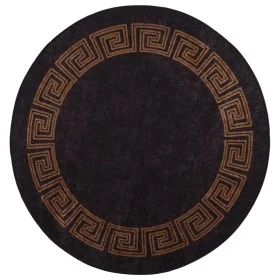 Black and gold non-slip washable rug φ120 cm by vidaXL, Rugs - Ref: Foro24-337933, Price: 29,00 €, Discount: %