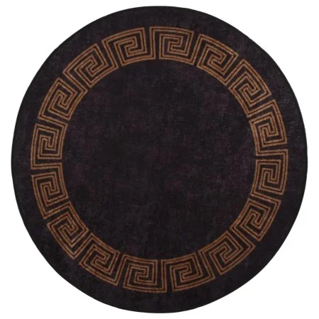 Black and gold non-slip washable rug φ120 cm by vidaXL, Rugs - Ref: Foro24-337933, Price: 29,00 €, Discount: %