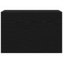 Mueble de pared de baño madera ingeniería negro 60x25x40 cm