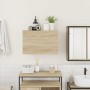 Mueble de pared baño madera ingeniería roble Sonoma 60x25x40 cm
