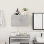 Mueble de pared baño madera ingeniería gris hormigón 60x25x40cm