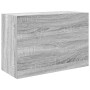 Armario de pared baño madera ingeniería gris Sonoma 60x25x40 cm