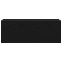 Mueble de pared de baño madera ingeniería negro 80x25x30 cm
