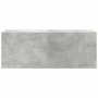 Mueble de pared baño madera ingeniería gris hormigón 80x25x30cm