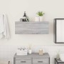Armario de pared baño madera ingeniería gris Sonoma 80x25x30 cm