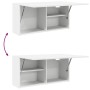 Mueble de pared de baño madera ingeniería blanco 80x25x40 cm