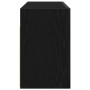 Mueble de pared de baño madera ingeniería negro 80x25x40 cm