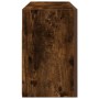 Mueble de pared baño madera ingeniería roble ahumado 80x25x40cm