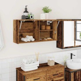 Mueble de pared baño madera ingeniería envejecida 80x25x40 cm en Tocadores de baño | Comprar online en Foro24
