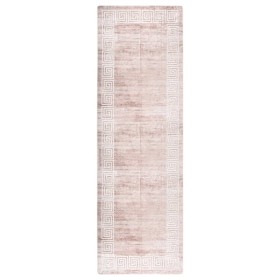 Alfombra lavable antideslizante beige 80x300 cm