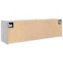 Armario de pared baño madera ingeniería gris sonoma 100x25x30cm