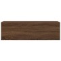 Mueble de pared baño madera ingeniería roble marrón 100x25x30cm