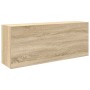 Mueble de pared baño madera ingeniería roble sonoma 100x25x40cm