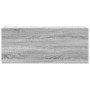 Armario de pared baño madera ingeniería gris sonoma 100x25x40cm
