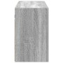 Armario de pared baño madera ingeniería gris sonoma 100x25x40cm