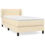 Box spring bed with cream fabric mattress 90x190 cm by vidaXL, Beds and slatted bases - Ref: Foro24-3126050, Price: 334,31 €,...