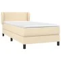 Box spring bed with cream fabric mattress 90x190 cm by vidaXL, Beds and slatted bases - Ref: Foro24-3126050, Price: 334,31 €,...