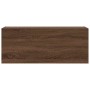 Mueble de pared baño madera ingeniería roble marrón 100x25x40cm