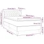 Box spring bed with cream fabric mattress 90x190 cm by vidaXL, Beds and slatted bases - Ref: Foro24-3126450, Price: 330,56 €,...
