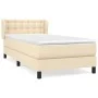 Box spring bed with cream fabric mattress 90x190 cm by vidaXL, Beds and slatted bases - Ref: Foro24-3126530, Price: 329,91 €,...