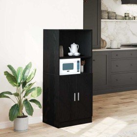 Mueble de cocina madera de ingeniería negro 57x41,5x131,5 cm en Armarios de cocina | Comprar online en Foro24