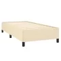 Box spring bed with cream fabric mattress 90x190 cm by vidaXL, Beds and slatted bases - Ref: Foro24-3127770, Price: 372,12 €,...