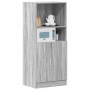 Mueble de cocina madera ingeniería gris sonoma 57x41,5x131,5 cm