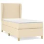 Box spring bed with cream fabric mattress 90x190 cm by vidaXL, Beds and slatted bases - Ref: Foro24-3128330, Price: 373,47 €,...