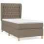 Box spring bed with taupe gray fabric mattress 90x190 cm by vidaXL, Beds and slatted bases - Ref: Foro24-3128729, Price: 401,...