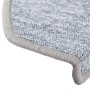 Alfombrillas de escalera 15 unidades gris claro 65x24x4 cm