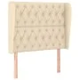 Box spring bed with cream fabric mattress 90x190 cm by vidaXL, Beds and slatted bases - Ref: Foro24-3128730, Price: 384,66 €,...