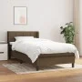 Box spring bed with dark brown fabric mattress 90x190 cm by vidaXL, Beds and slatted bases - Ref: Foro24-3129676, Price: 283,...