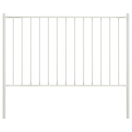 Panel de valla con postes de acero con recubrimiento en polvo, 1,81 x 0,75 m, blanco en Paneles de vallas | Comprar online en Fo