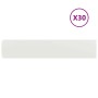 Bordes para césped 30 uds acero laminado frío blanco 20x103 cm