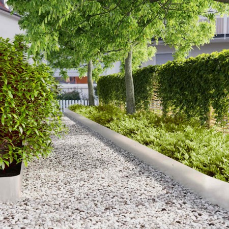 Bordes para césped 30 uds 20x103 cm acero inoxidable