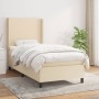 Cama box spring con colchón tela color crema 90x190 cm de vidaXL, Camas y somieres - Ref: Foro24-3131238, Precio: 359,14 €, D...