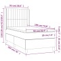 Boxspringbett mit cremefarbener Stoffmatratze 90x190 cm von vidaXL, Betten und Lattenroste - Ref: Foro24-3131558, Preis: 360,...