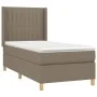 Box spring bed with taupe gray fabric mattress 90x190 cm by vidaXL, Beds and slatted bases - Ref: Foro24-3132117, Price: 370,...