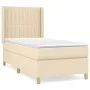 Box spring bed with cream fabric mattress 90x190 cm by vidaXL, Beds and slatted bases - Ref: Foro24-3132118, Price: 368,00 €,...